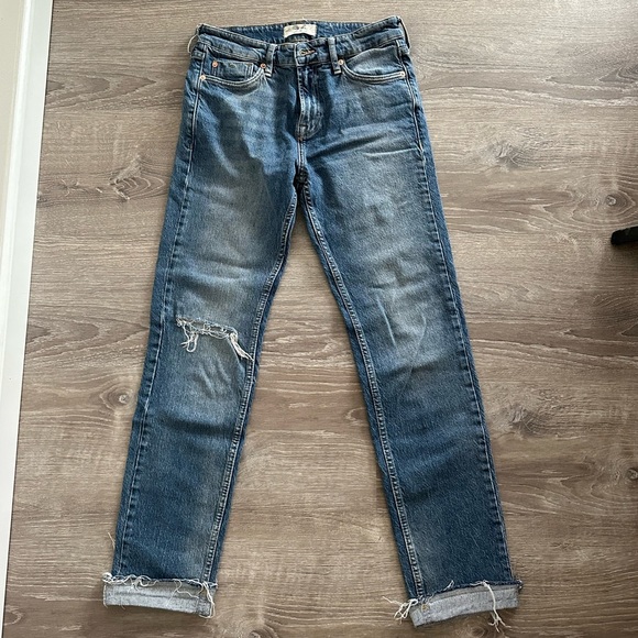 We The Free Denim - We the Free - Medium Wash Straight Cuffed Jeans